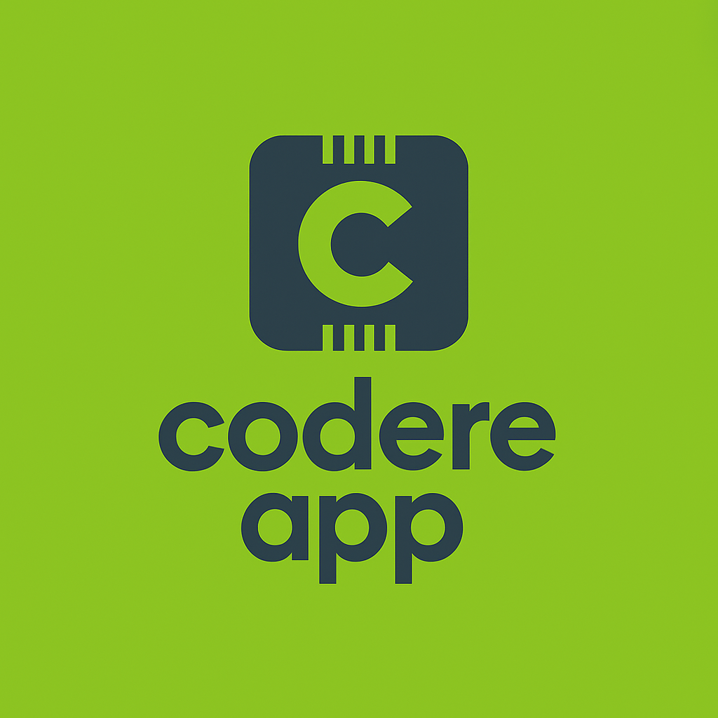 Vertical version of the official Codere app logo on green background